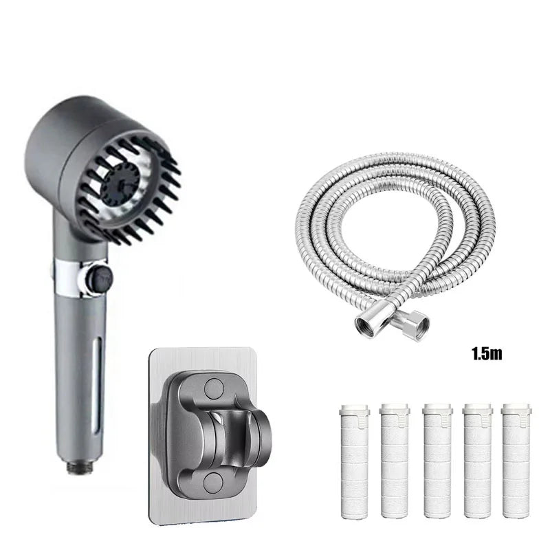 3-speed adjustment shower visualization window bathroom accessories head massage showerhead showers for bathroom items filter