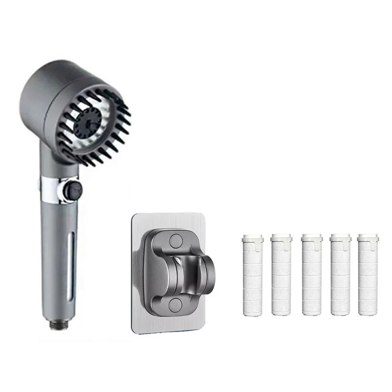 3-speed adjustment shower visualization window bathroom accessories head massage showerhead showers for bathroom items filter
