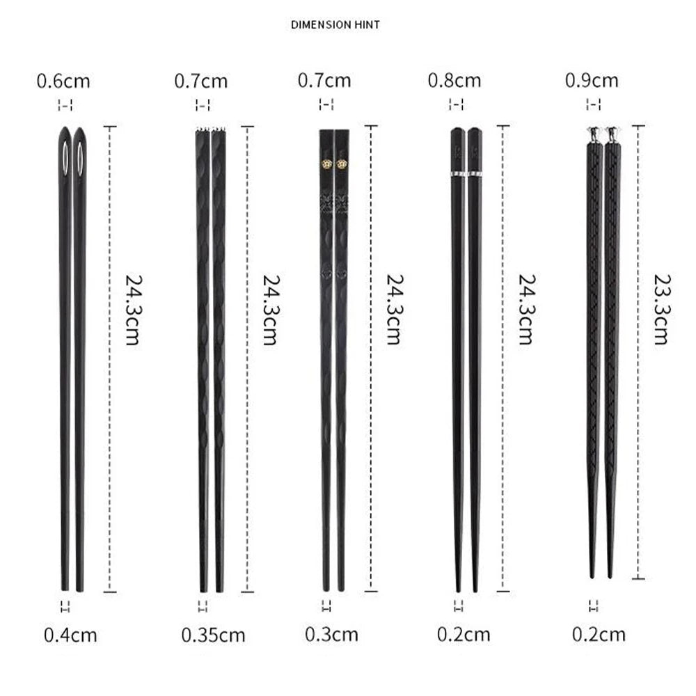 5Pairs Home Chopsticks Durable