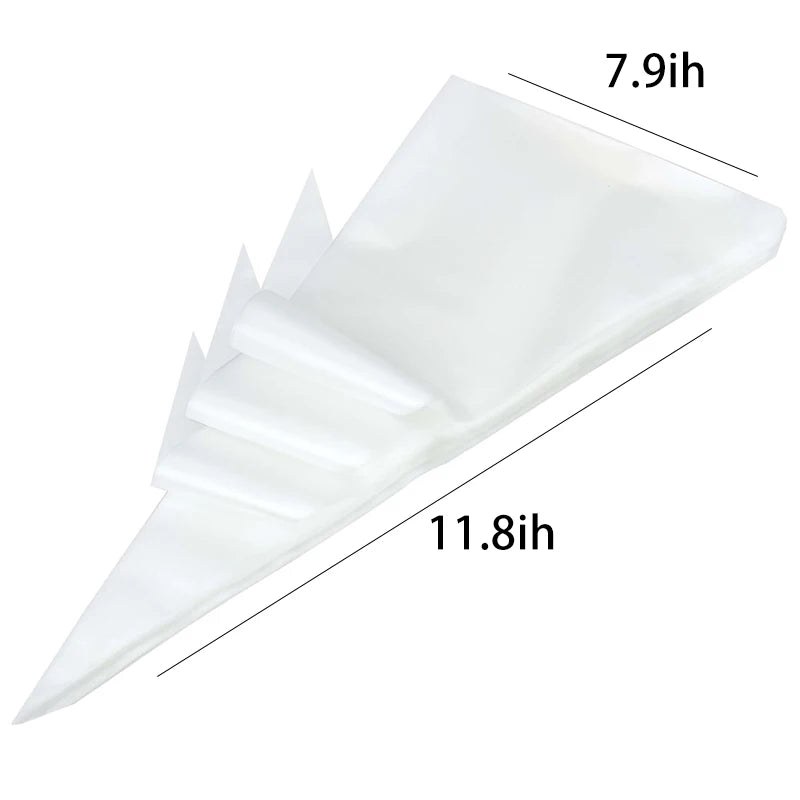 100PCS Disposable Piping Bags - Food-Grade Anti-Burst for Cake Decorating Cookie Cream Frosting