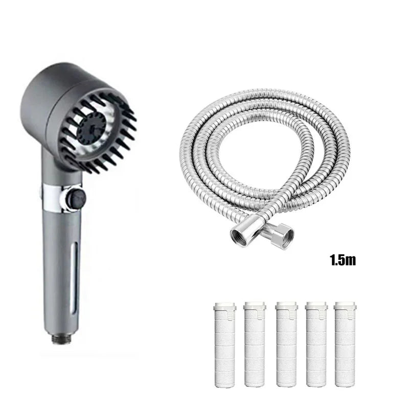 3-speed adjustment shower visualization window bathroom accessories head massage showerhead showers for bathroom items filter