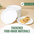 9-Inch Disposable Plates (50-Pack) - Food-Grade Sturdy Leak-Resistant for Picnics Outdoor Parties Indoor Home Gatherings