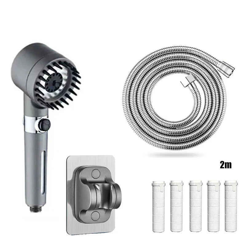 3-speed adjustment shower visualization window bathroom accessories head massage showerhead showers for bathroom items filter