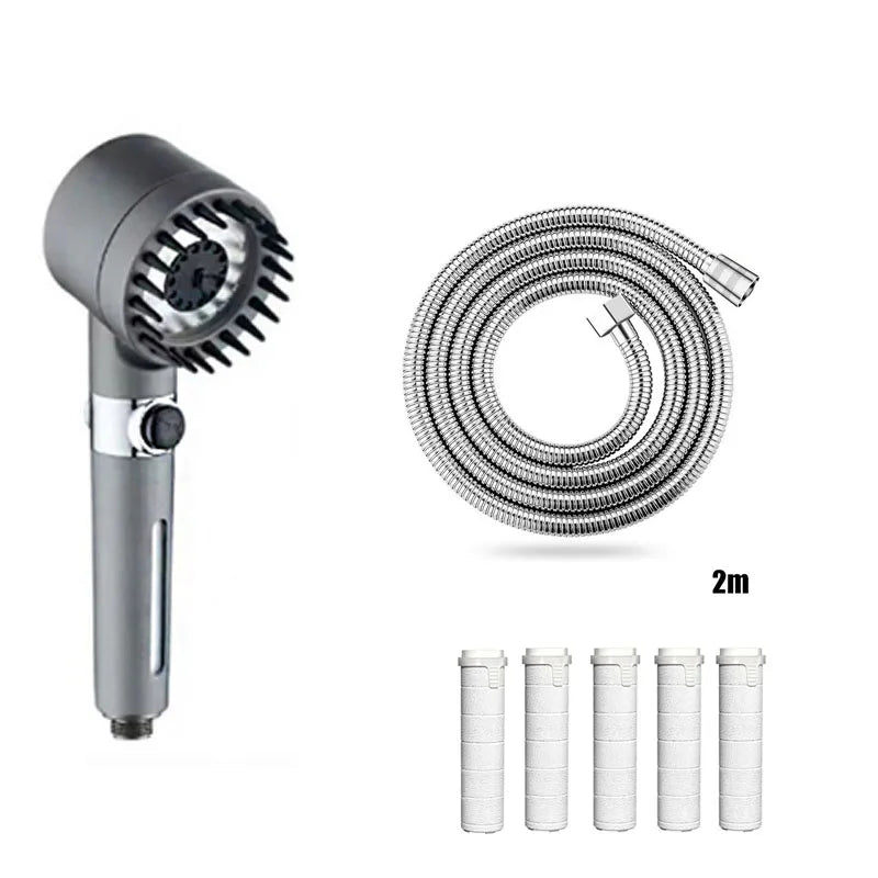 3-speed adjustment shower visualization window bathroom accessories head massage showerhead showers for bathroom items filter